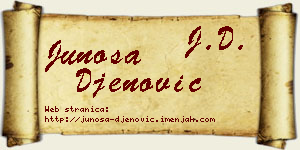 Junoša Đenović vizit kartica